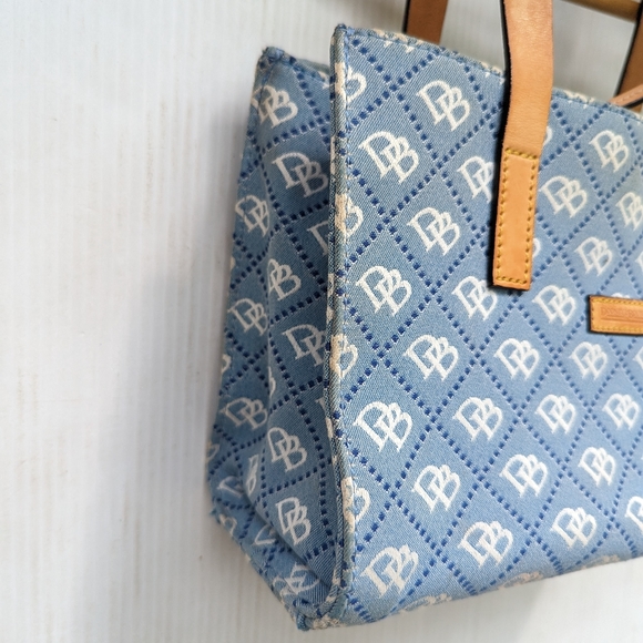 DOONEY & BOURKE blue monogrammed small handbag purse - Picture 15 of 16